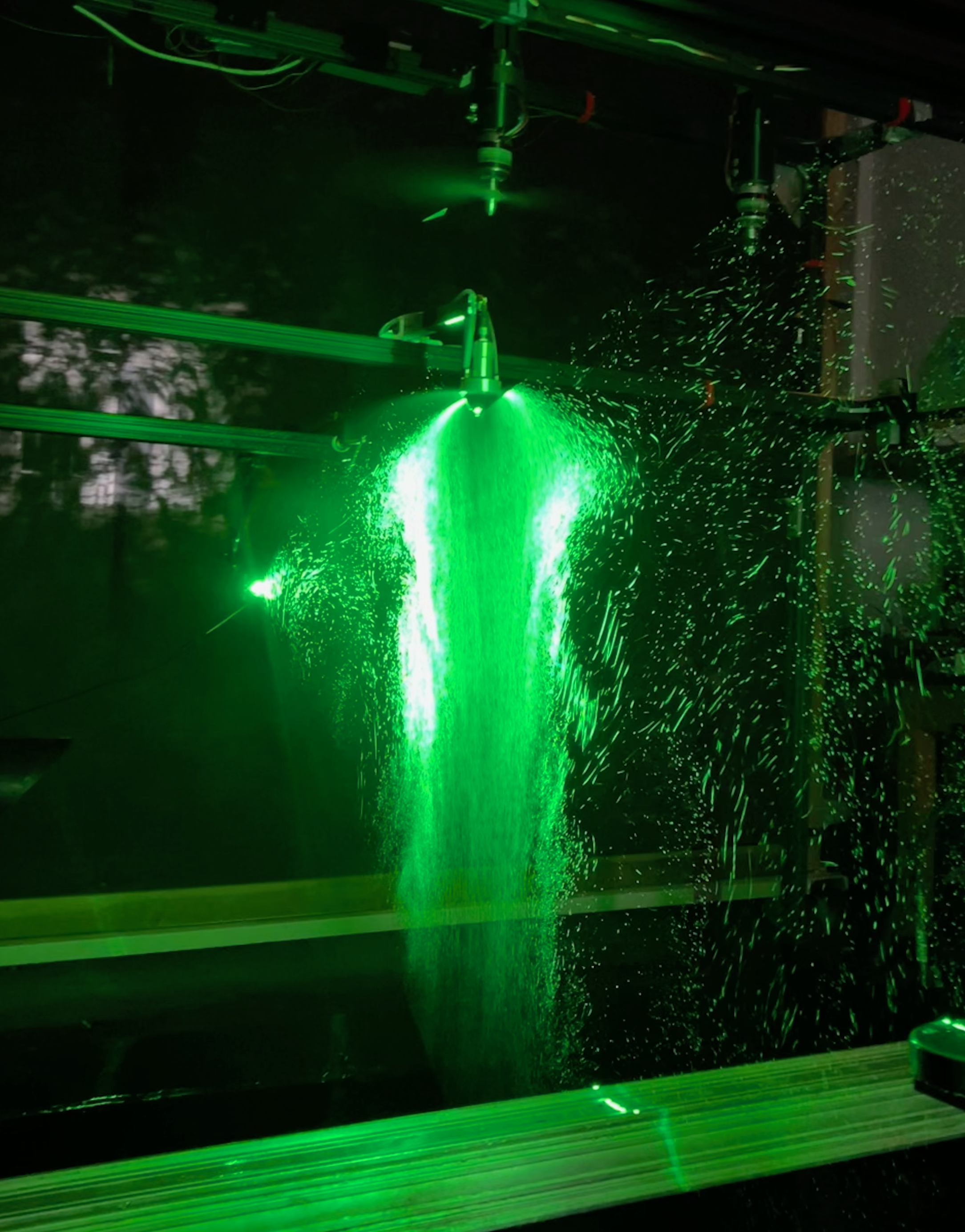 Ag spray under rotor downwash